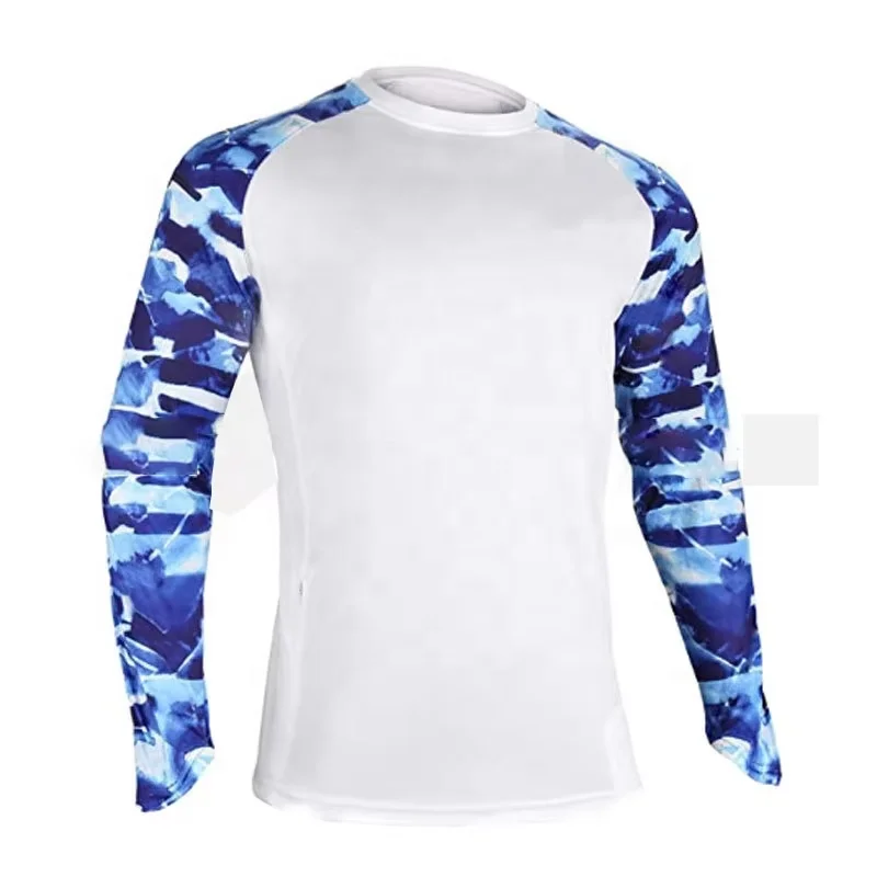 New Arrival Lightweight Blue Long Sleeve Marlin Outdoor Uv Fishing Shirts Quick Dry Fishing Clothing