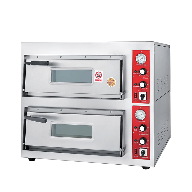 Electric Bakery Ovens Commercial 2 Deck 2 Tray Pizza Oven Table Top Deck Oven