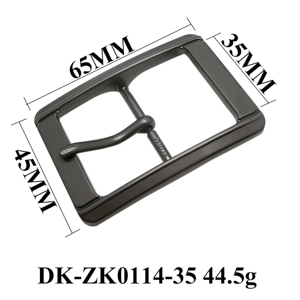 DK-ZK0114-35 Customizable 35mm Zinc Alloy Leather Belts Buckle Square Pin Western Style with Printed Logo for Bags
