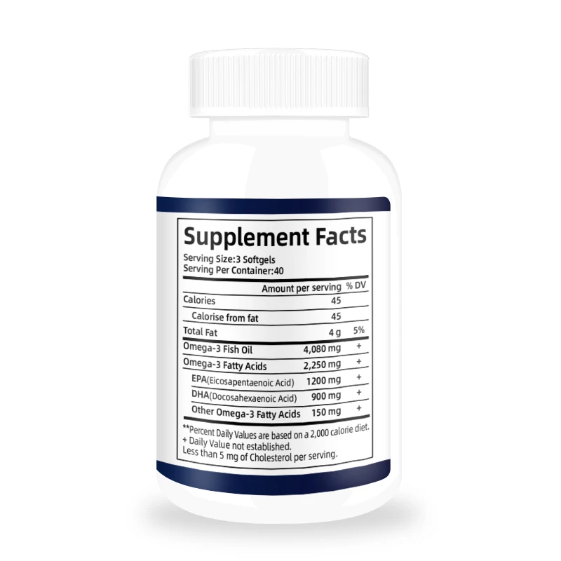 OEM ODM Omega 3 Fish Oil Softgel Capsule Customized Supplement Natural Supplement Dha Epa