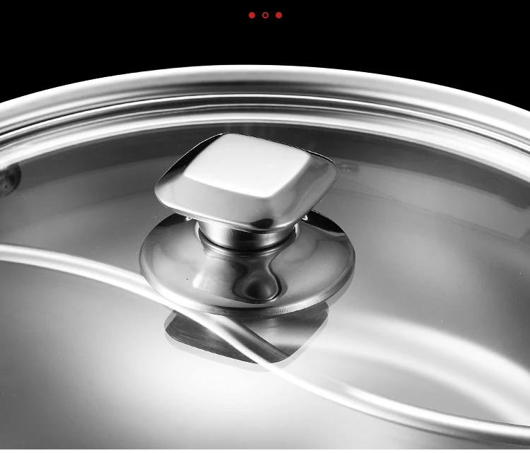 New design 304 Stainless Steel pots with lid divider hot pot Wholesale stainless steel cookers
