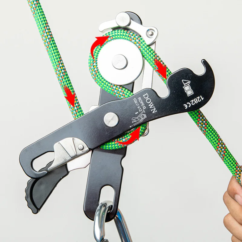 OEN STONE CE Certified Climbing Rope Rappelling Stop Descender