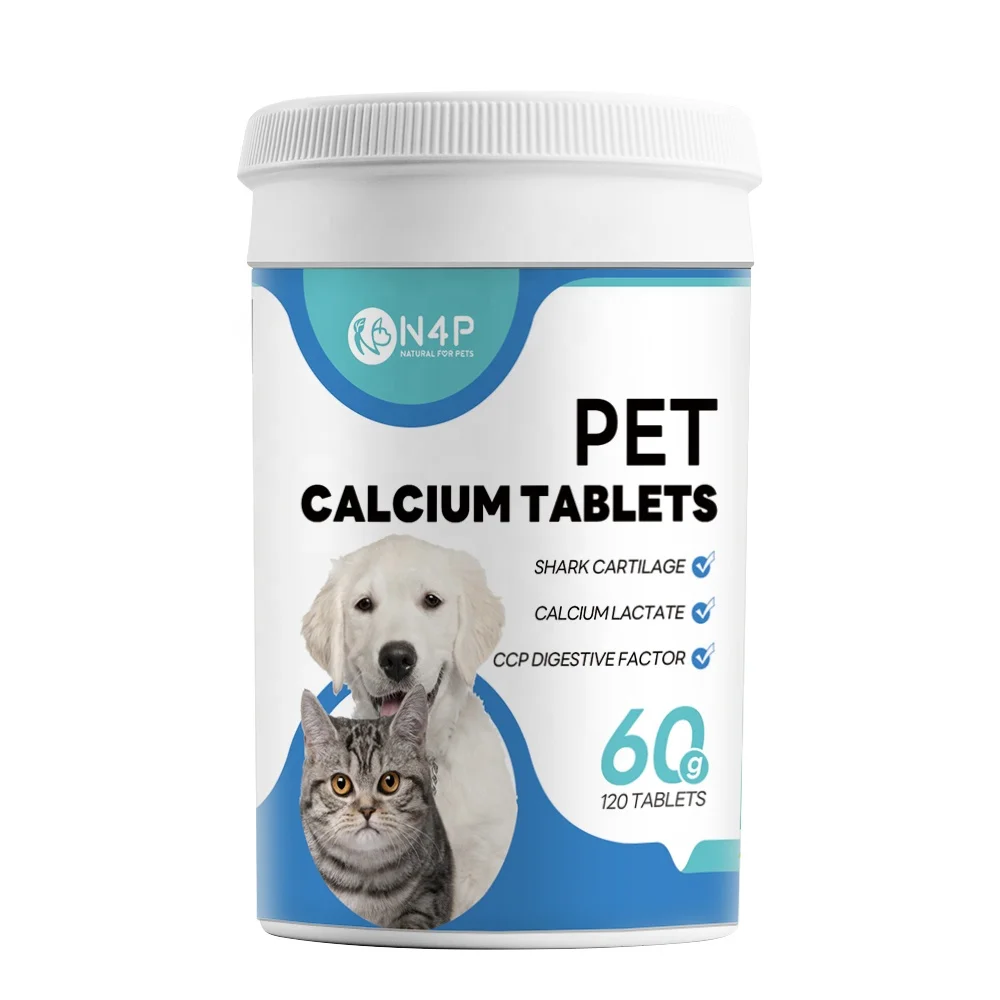 N4P Private Label 60g Calcium Tablets For Dogs Pet Nutrition Supplement Calcium Enhancement Tablets