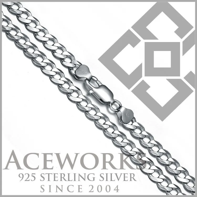 Original Manufacturer Wholesale 925 Sterling Silver Curb Chain hiphop Cuban Link Chain Mens Necklace Chain