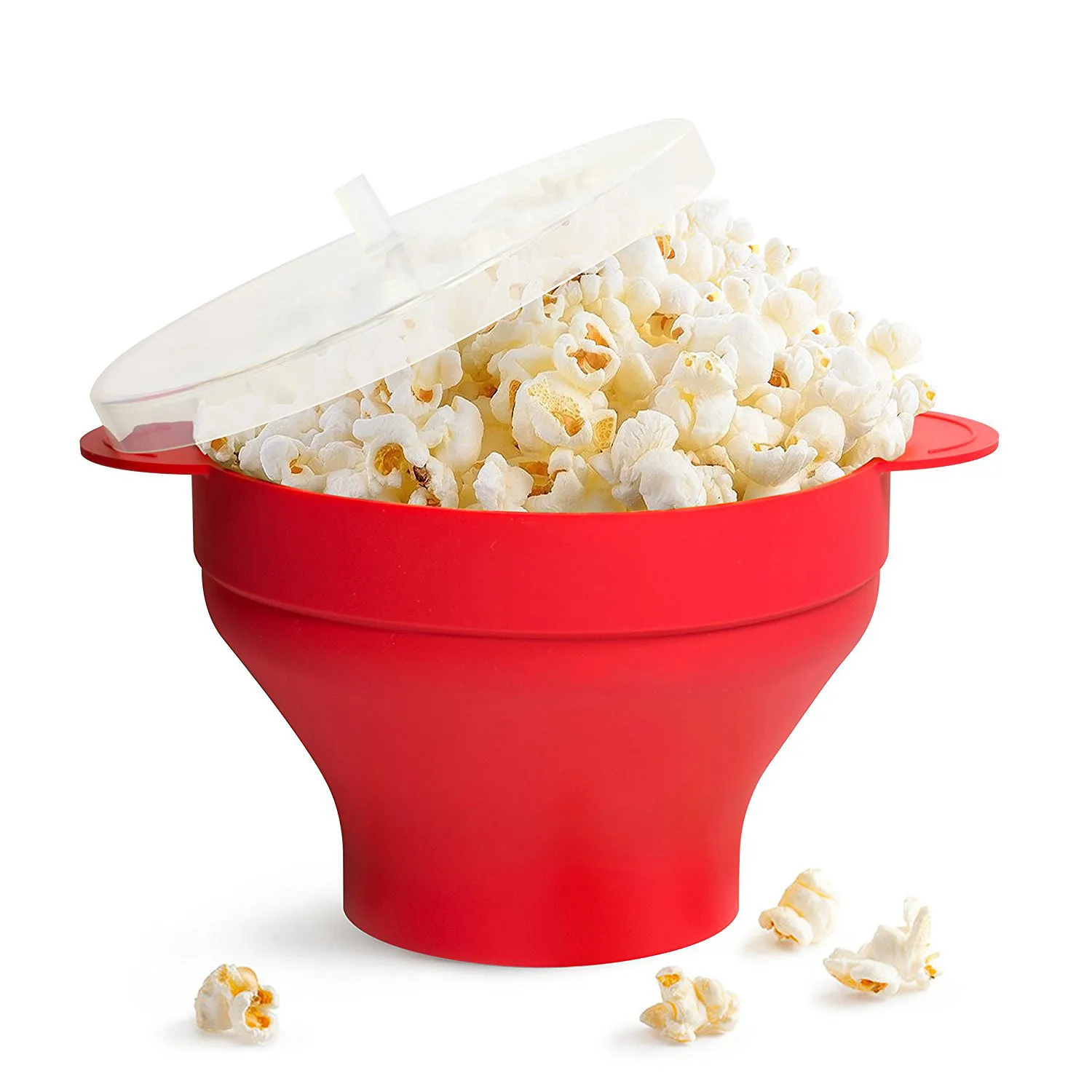 Popcorn Popper Maker Silicone Collapsible Bowl with Lid Popcorn Maker BPA FREE Microwave Collapsible Silicone Kitchen OEM Modern