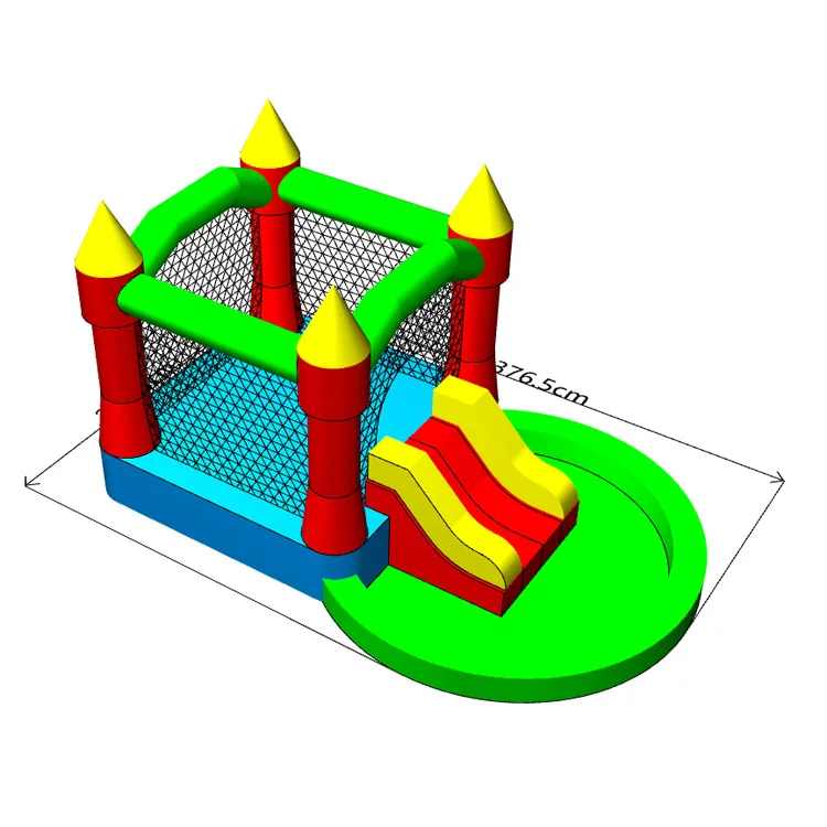 
Cheap Price Portable Oxford Fabric Mini Bounce House with Pool and Slide 