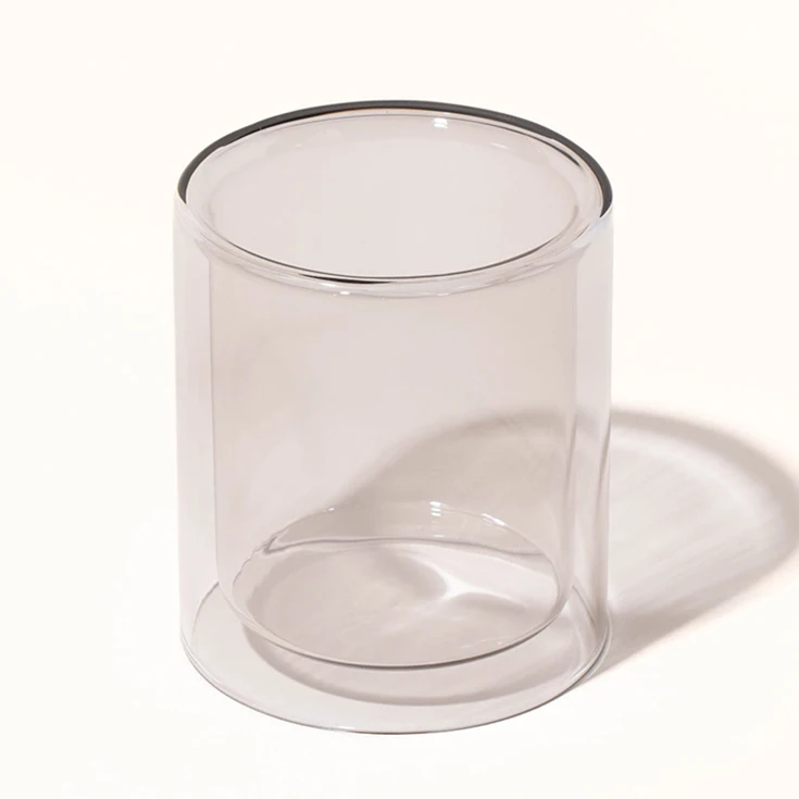 wholesale colorful luxury borosilicate clear empty double wall candle glass jars decorative candle jar container for candles