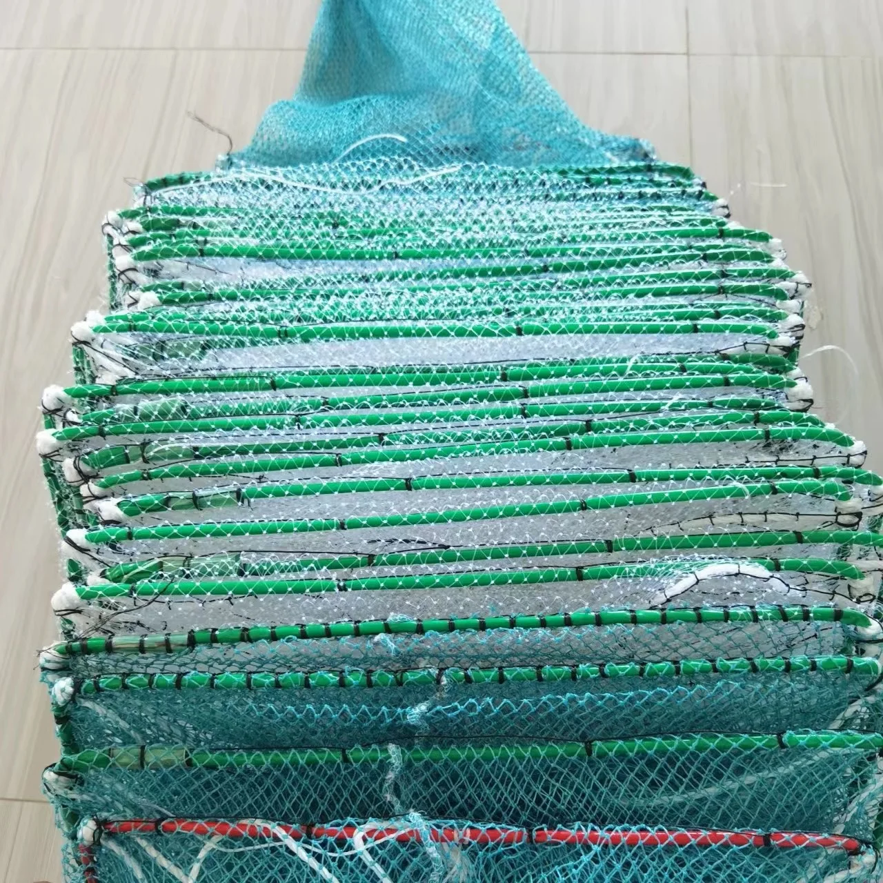 Vietnam Philippines Fyke Net Long Fish Trap Crab 37 cm X 23 9.5M Length with Pvc Hose