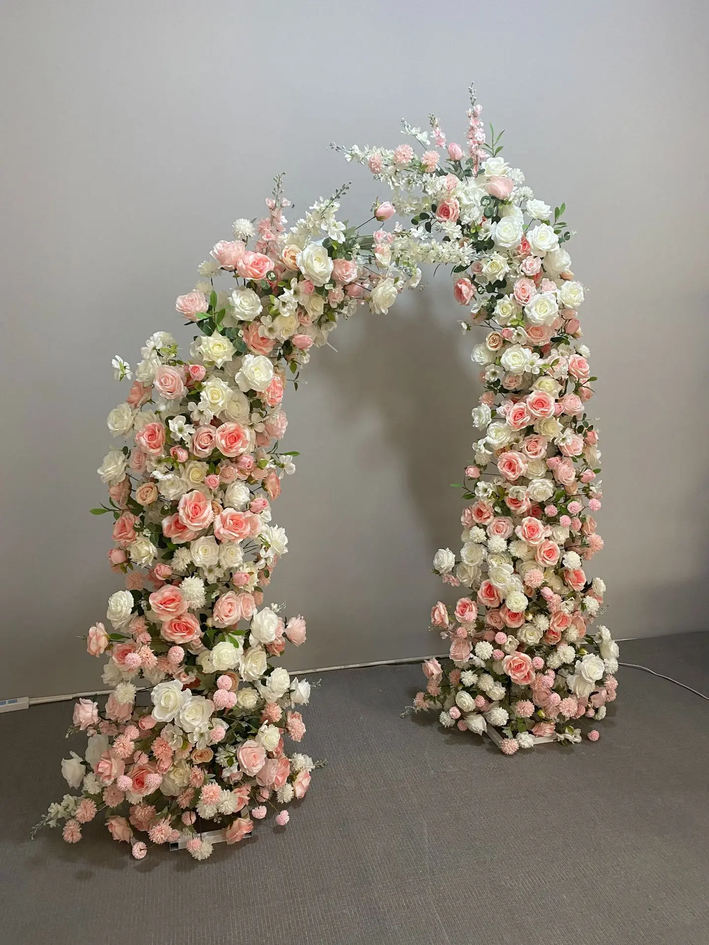 Artificial Rose Flower Wedding Arch Factory wholesale Wedding Backdrop Floral Arch for wedding decoration
