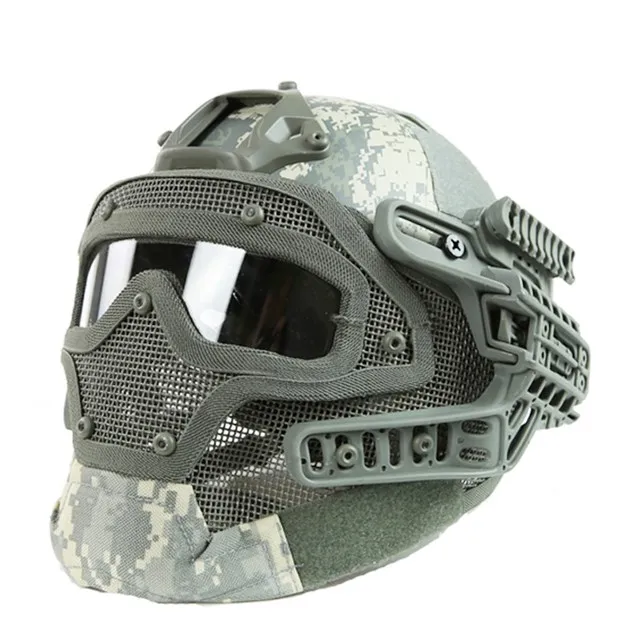 MUCHAN Fast PJ Style Helmet with Full Face for Combat Helmet One Solid Color Version