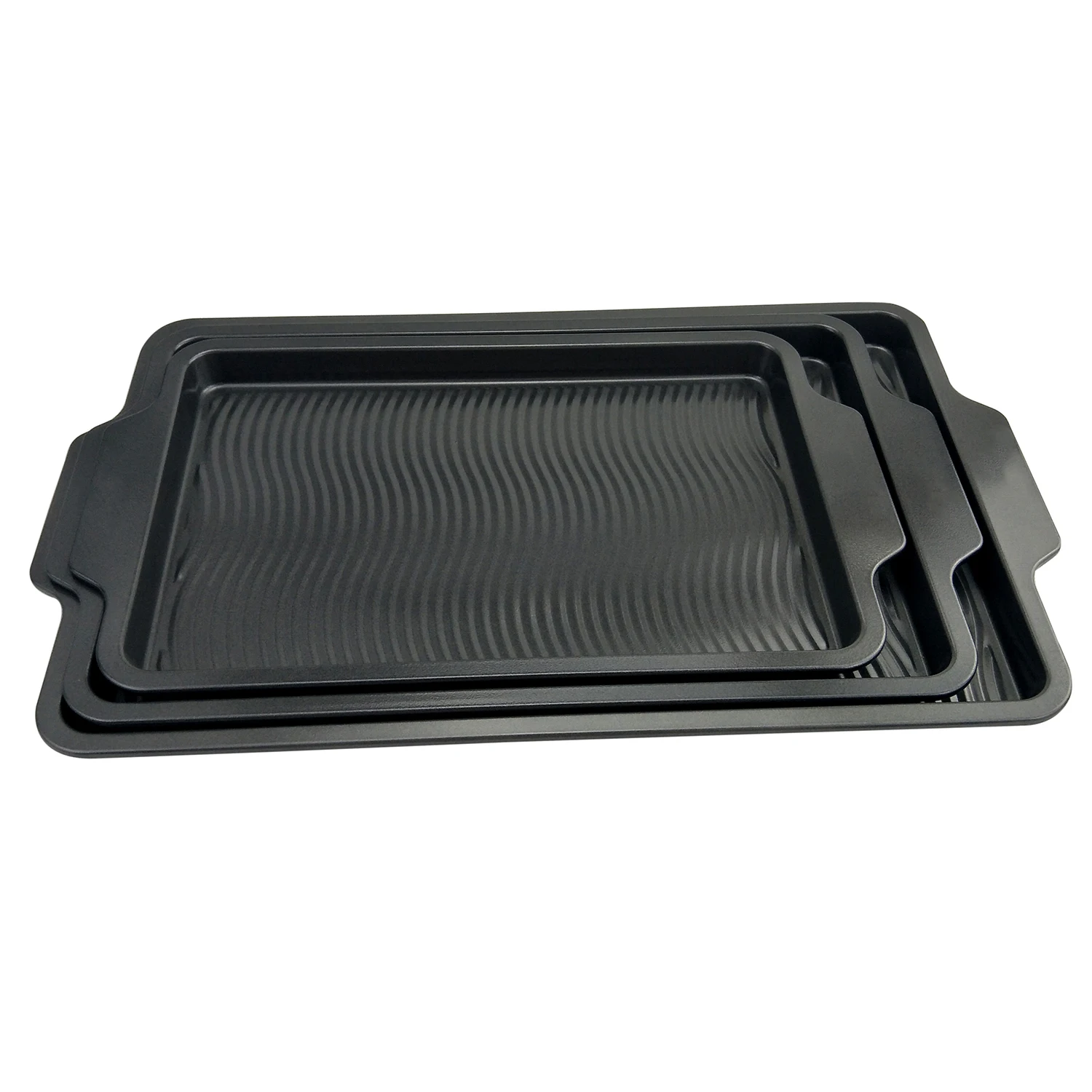 High Quality Non-stick Unique Bottom and Side Design 3-piece Bakeware Set