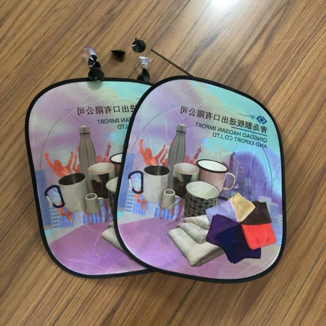 36*44 см серебряная сублимационная пользовательская Складная боковая витрина автомобиля солнцезащитный козырек для защиты от УФ и солнца с сильной присоской