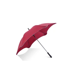 Logo Prints Semi-automatic Straight Umbrella Polyester Blunt Umbrella