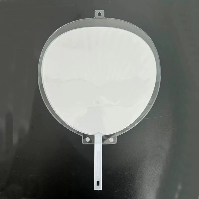 2024 New Design Manufacturer custom circle shape PVC transparent  hand fan bags for fan cover Multiple shape