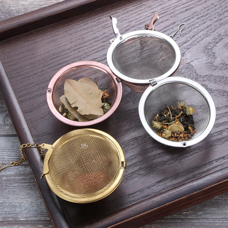 Wholesale Mesh Tea Filter Ball Food Grade Stainless Steel Tea Strainer