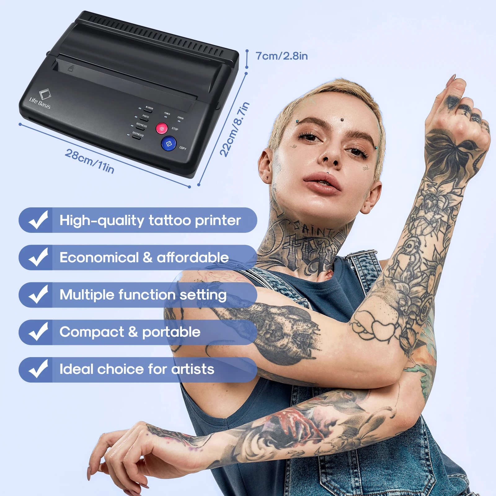 PELCAS 2022 Home UseTop Seller Digital Tattoo Printer Copier Thermal Transfer Machine