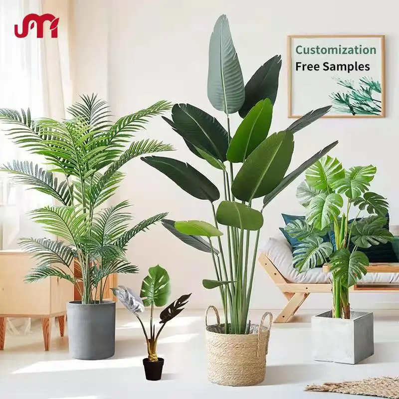 
artificial plant bonsai plastic greenery palm tree faux areca plant artificial tree 
