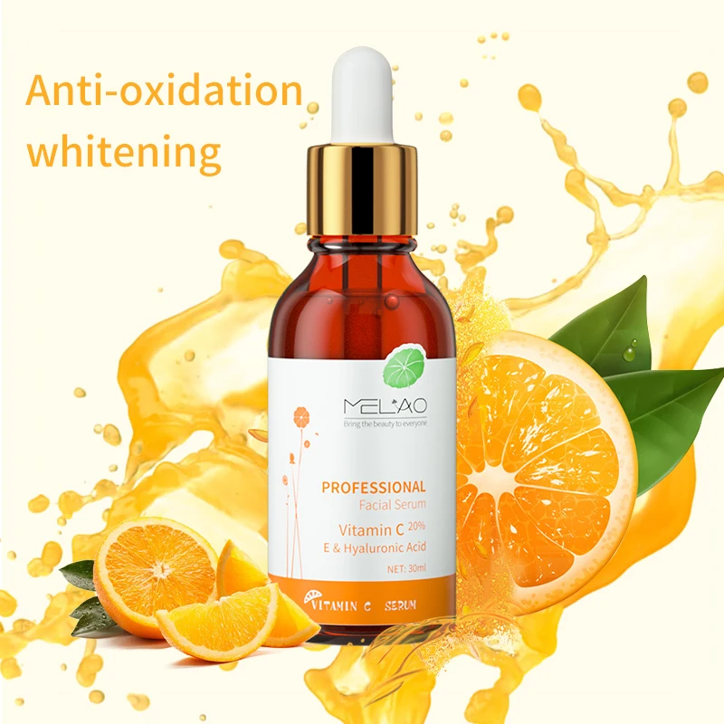 private label whitening vitamin c face serum skin care Brightening Anti Aging wrinkle Vitamin E Organic Aloe Vera facial serum