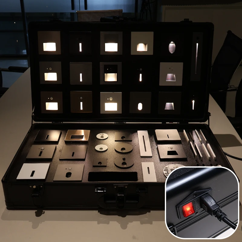 Exhibition box, exhibition use, can be powered exhibition box, New Arrivals stair lights step light Exhibition box step light
