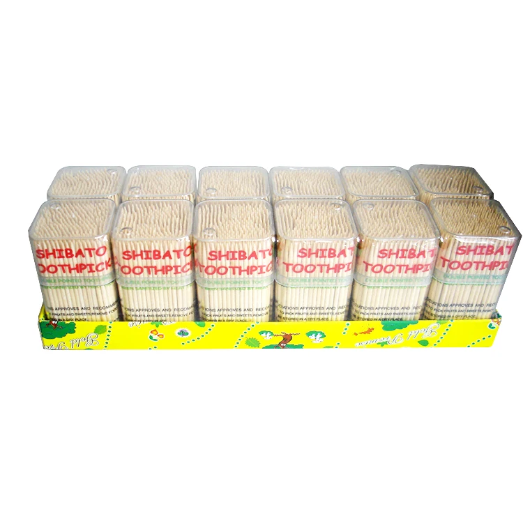 Custom Packaging Logo A Grade 2.2mm  Wooden Toothpicks For Fruit