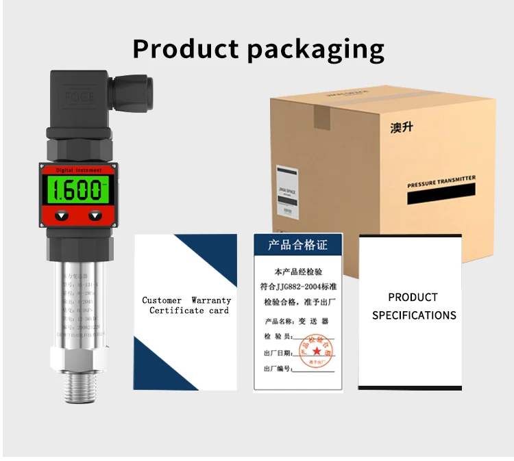 AOSHENG Low cost 4-20mA/0-10V/0-5V pressure transmitter/ Vacuum transmitter sensor with high quality