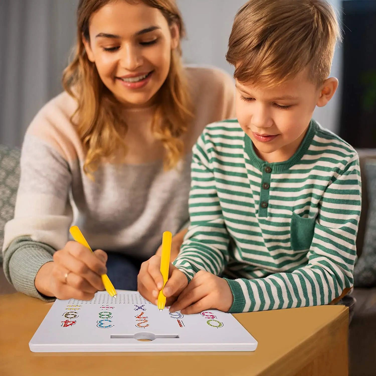 2 in 1 Double Sided Upper & Lower Case Magnetic ABC Letter And Number Board For Kids