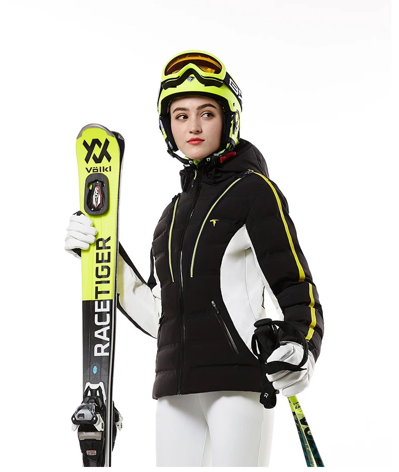 OEM ODM waterproof Anti-UV Tetrahedral fabric women  ski suits