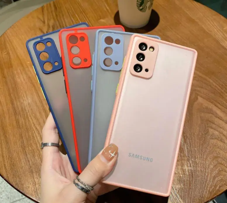 Camera Protection Shockproof Silicon Phone Case For Samsung S10 S20 S21 Plus Note 20 Ultra A12 A21S A51 A52 A71 A72 Bumper Cover