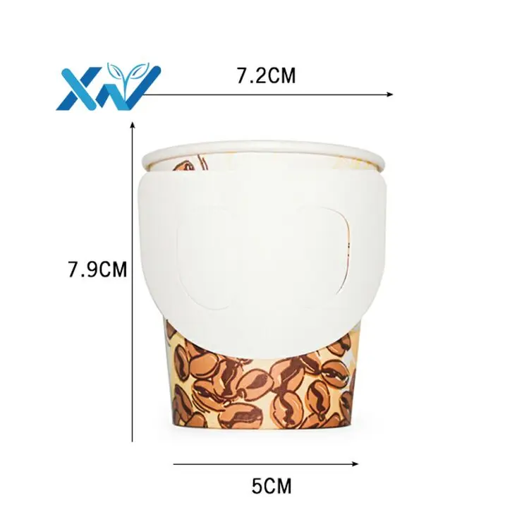 Изготовленный на заказ логотип высокое качество одноразовые однослойные кофейные бумажные стаканчики с ручкой для горячих напитков от китайского производителя