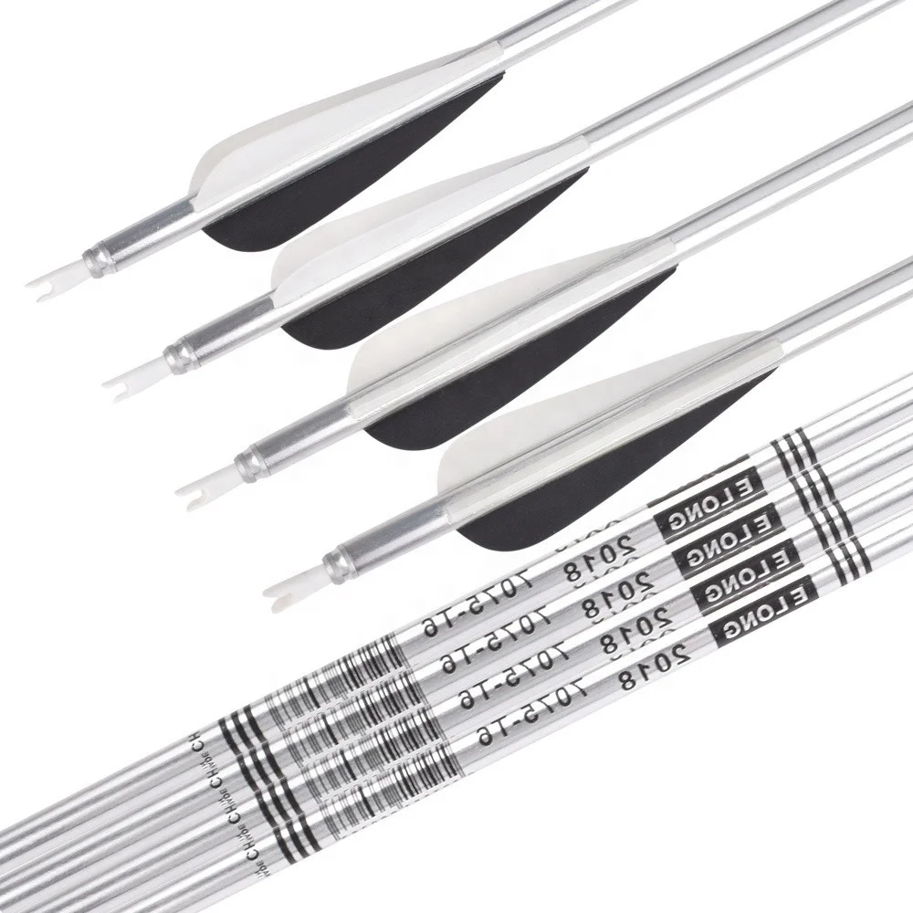 Aluminum Arrow Plastic Vane Archery Arrow For Coumpound Bow