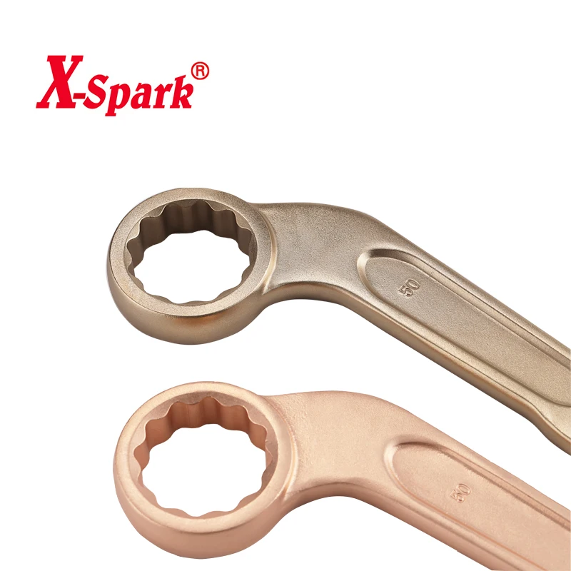 X-SPARK ATEX Non Sparking Non Magnetic Explosion-proof curved handle tapping box wrench For Explosive Environment
