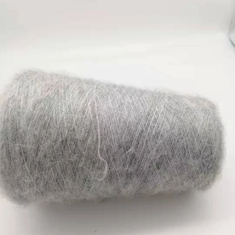1/5.5nm 45% acrylic 30% nylon 25% bead polyester  yarn solid color acrylic brush yarn mossy yarn