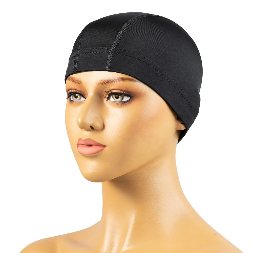 Wholesale Spandex Dome Cap For Wig Making Strech Glueless Weave Elastic Hair Streaking Wig Cap Dome Wig Cap