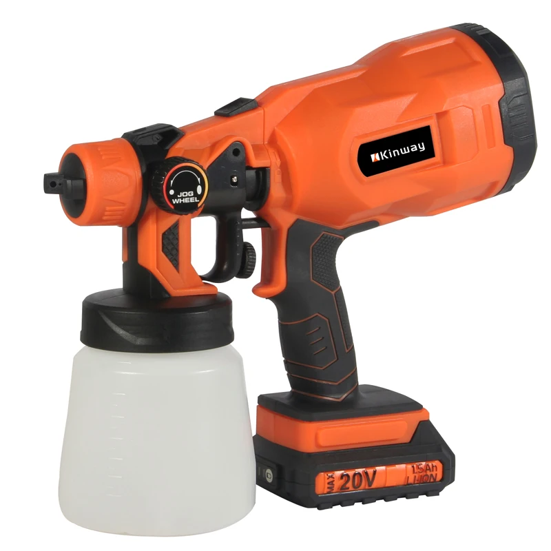 Kinway KWSG1901 20V battery cordless tools Cordless Spray Gun with 550# Motor