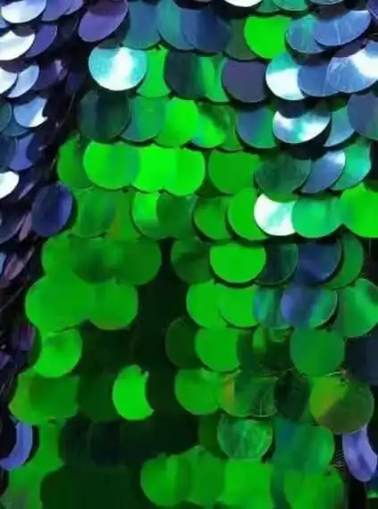 2023 Hot Sale 3D 1.8cm Big Sequins Colorful Fabric Mesh Fabric Shiny Net 8 Sequence Mesh Fabrics For Party Wear