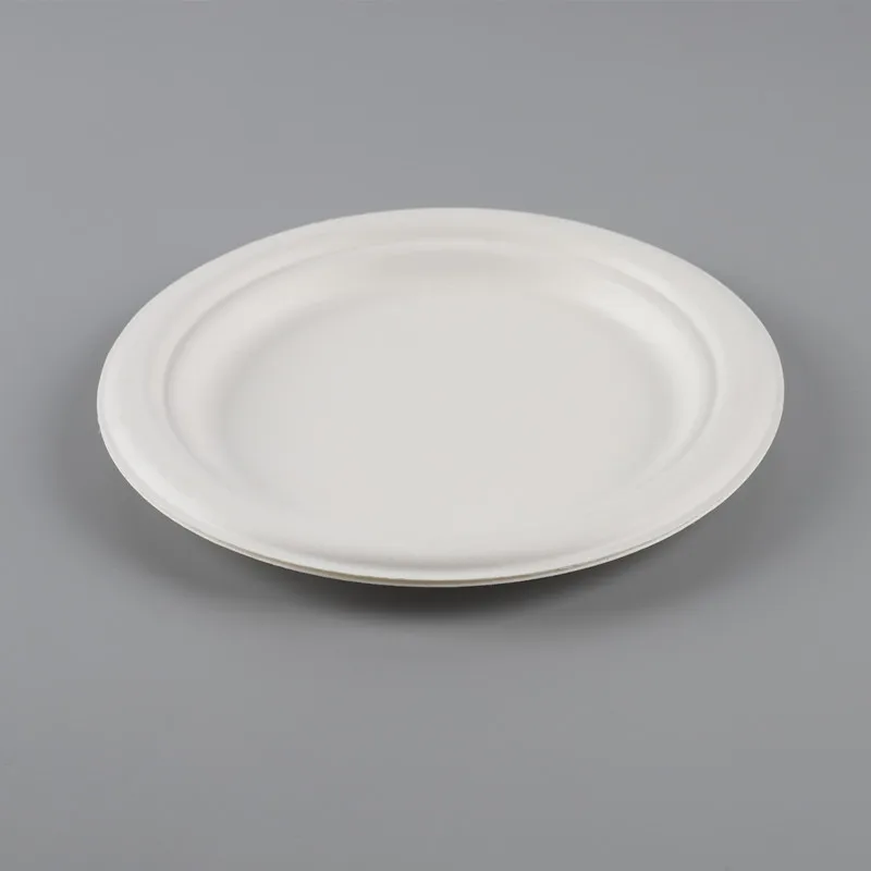 7inch 8inch Cheap Disposable Eco Friendly Sugarcane Bagasse Dishes Compostable Biodegradable Paper Plates