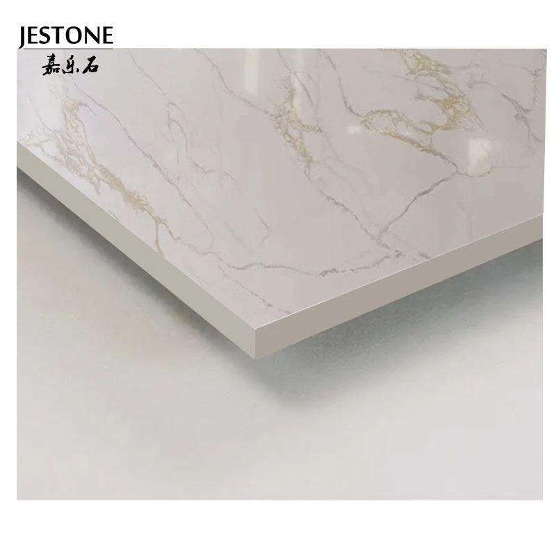 Chinese  Big sheets Wholesale Price White Calacatta Polished Artificial Quartz Stone Slabs For Kitchen Countertop