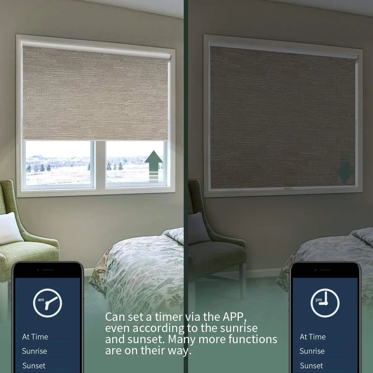 Motorized Blind Shade for Window with Remote Control Smart Compatible Alexa Motorize Roller Blackout Battery Solar Power Custom