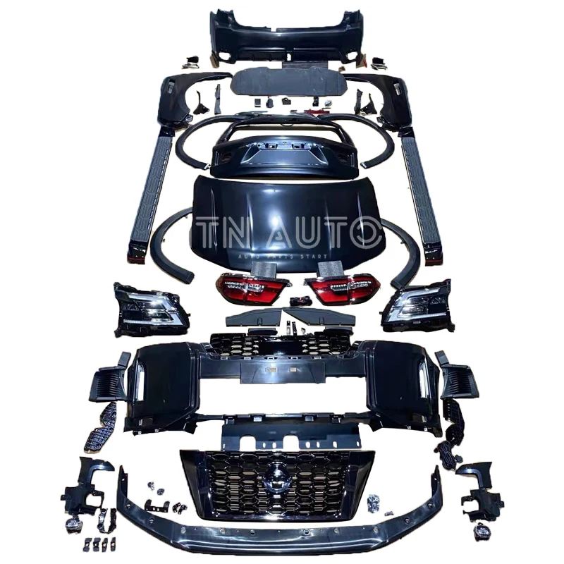 Обновите до 2021 NISMO Facelift Комплект кузова для Nissan патруль Y62 2020 решетка гриль фара задний