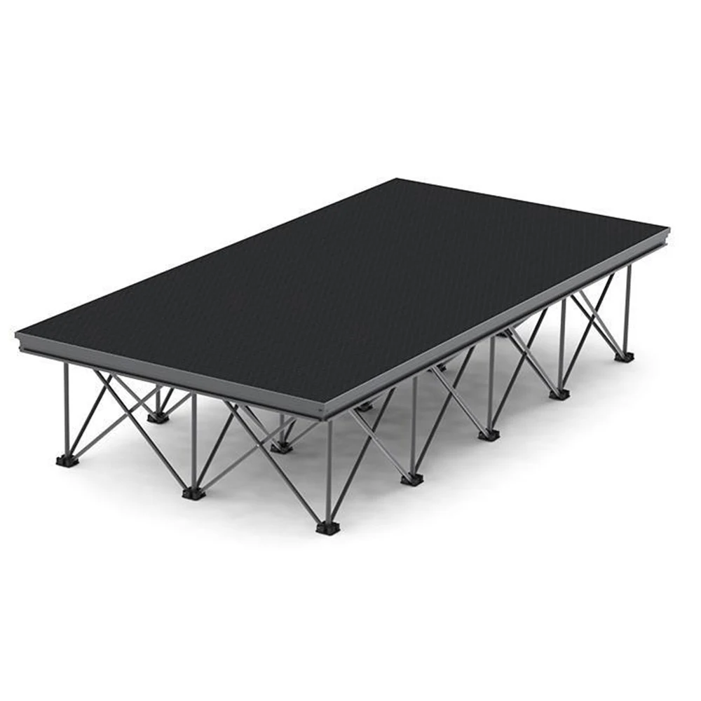 Stock ANYCASE Black 3x6ft Portable Church portable wedding concert acrylic stage platform For Rental