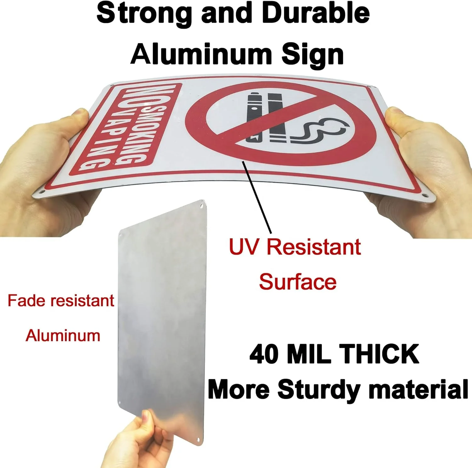 NEW NEW NEW Securun Factory No Smoking Signs 10*7 inches Aluminum Customized Sign For Business