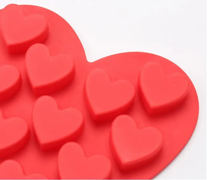 DIY Kitchen Accessories Fondant Candy Cake Chocolate Silicone Baking Mould 10 Cavity Love Shape 3d Silicone Mould