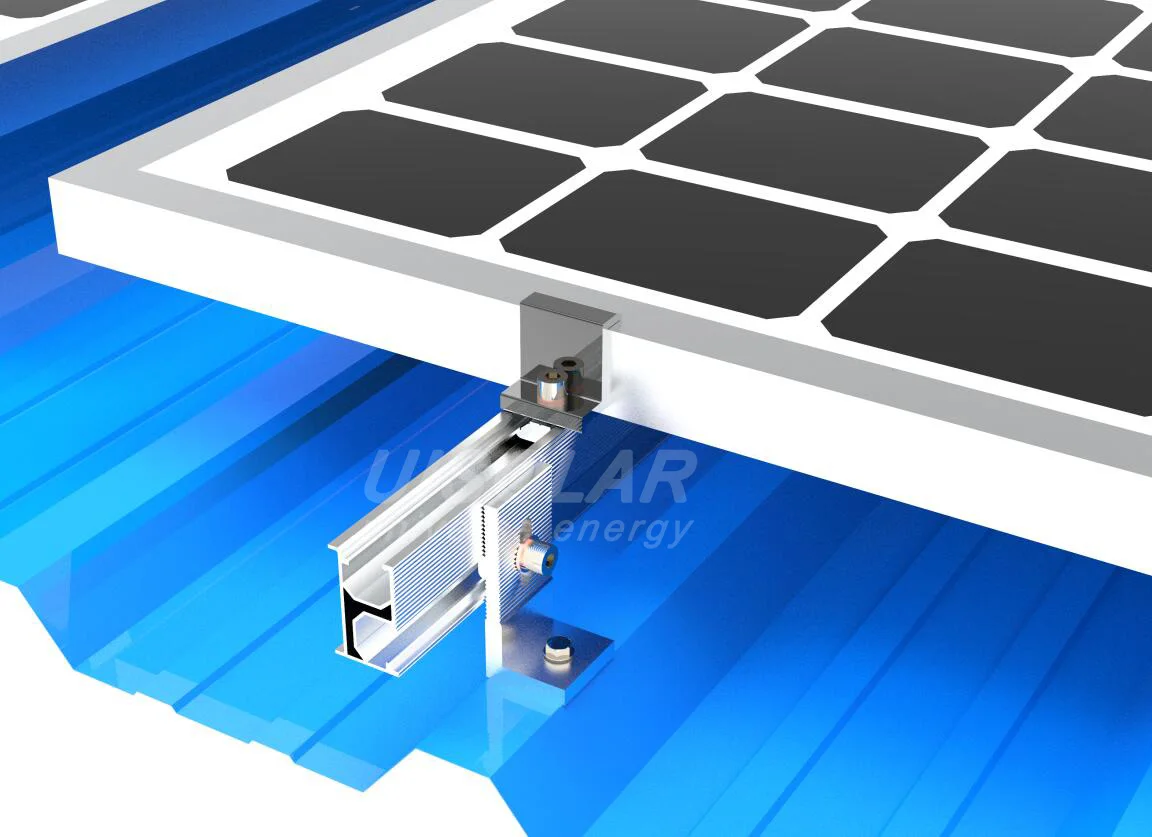 UISOLAR Universe PV Structure Solar Module Aluminum L Feet Solar Panel Roof Mounting System Tin Roof L-Feet