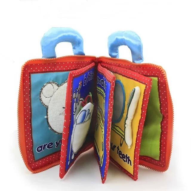 soft fabric children intelligence development 3D baby cloth book baby busy book fun baby toys