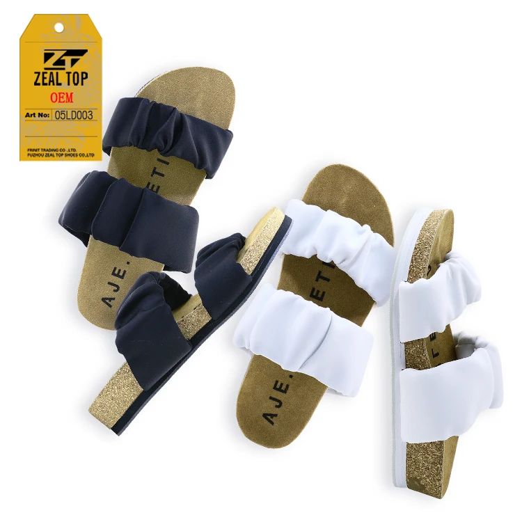 New Ladies Fashion Cork Sole Sandals Anti-slip slide Slippers For Women beach outdoor casual cork sandals women shoes