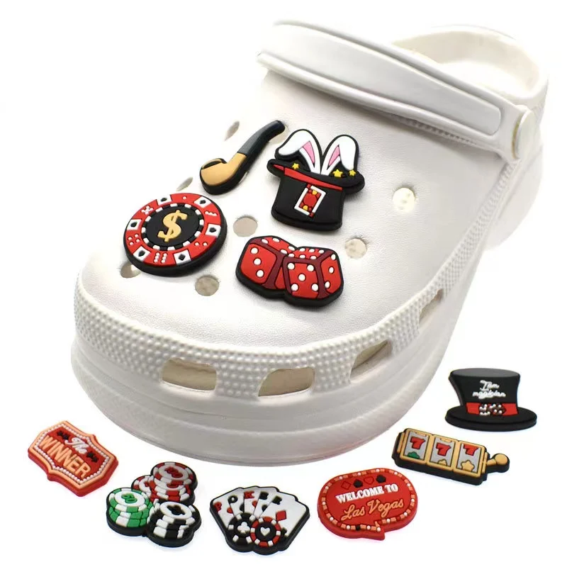 2024 New Arrival  Las Vegas Shoe Charms for Clog Decorations Cartoon Character Charms for Gift Clog Charms