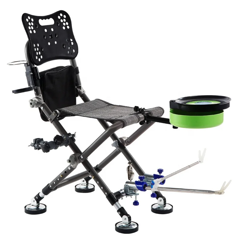 Yousya Hot Sale Aluminum Alloy Adjustable Folding Fishing Chair with Portable Storage Bag for All Terrain Outdoor Fishing