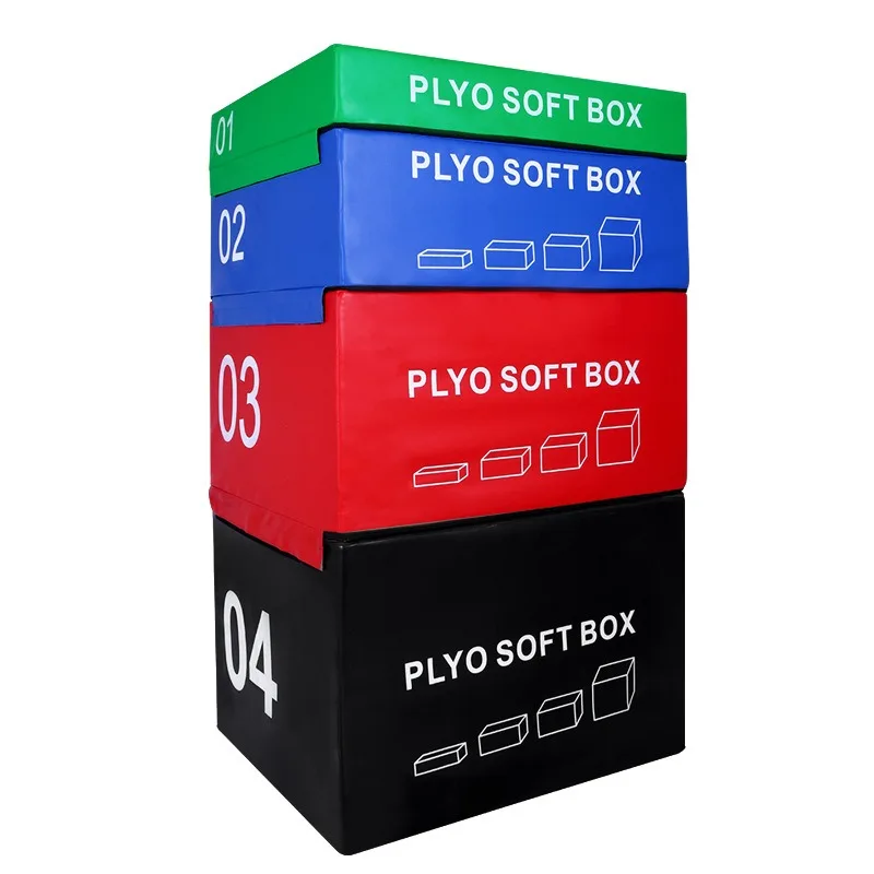 Лидер продаж многофункциональный ПВХ-плюметрический бокс для домашнего спортзала прогрессивный плиометрический набор 4 в 1 фитнеса