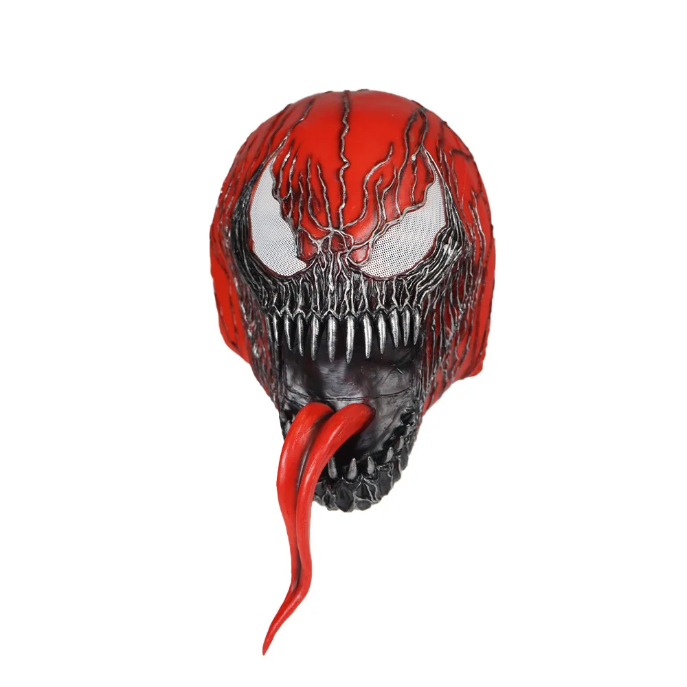 Venom Mask Halloween Dark Cosplay Superhero Venom Long Tongue Latex Horror Mask Halloween