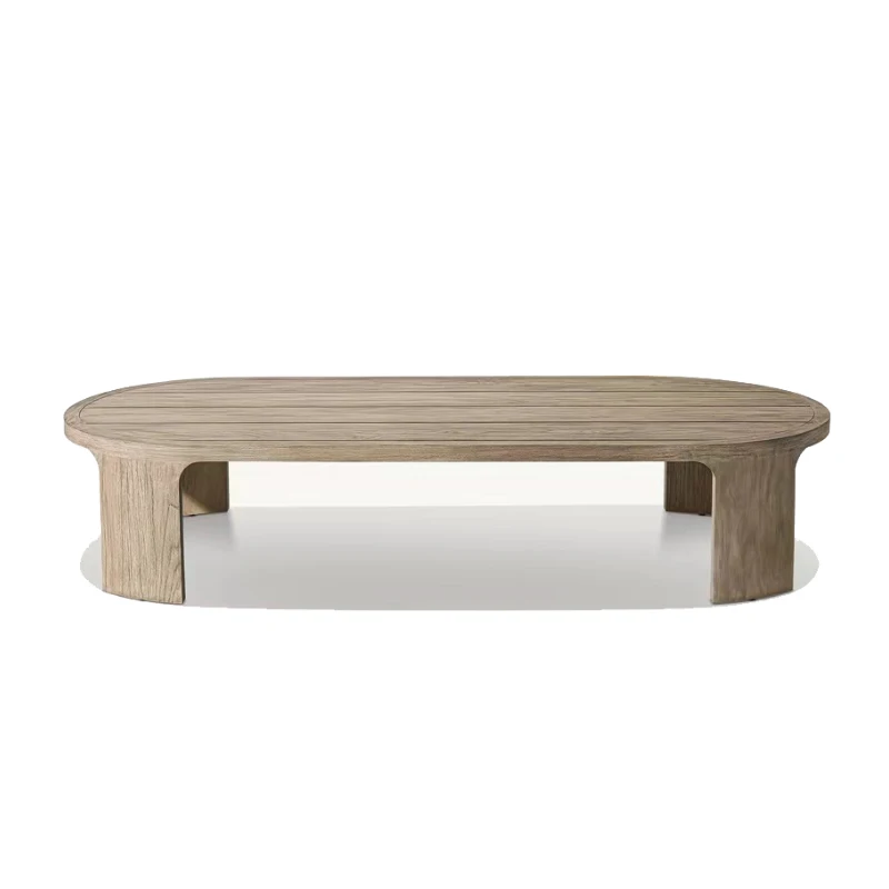 Modern Outdoor Patio Sectional Sofa Wooden Fabric Garden Furniture for Courtyard for Gardens and Courtyards